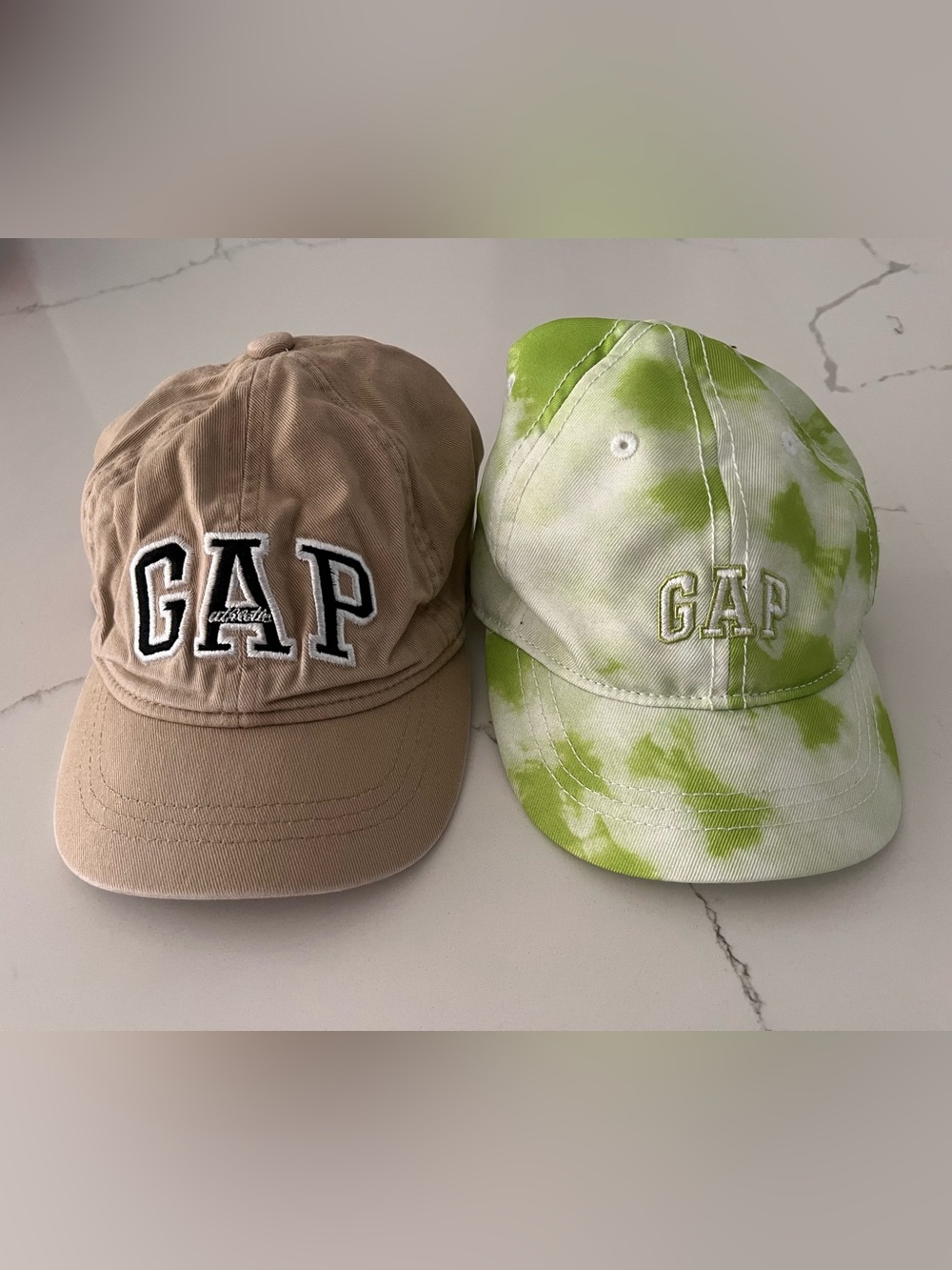 GAP Kids Lime Tie-Dye & Tan Dual Pack Baseball Caps
